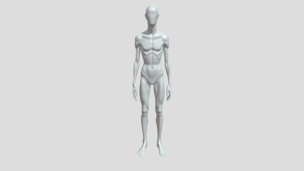 Thin humanoid horror character