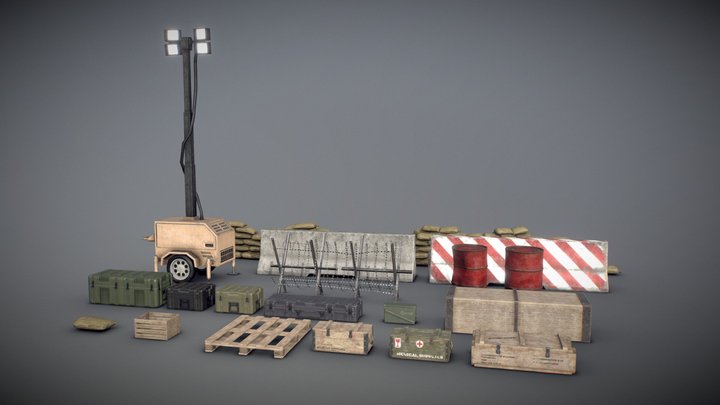 Military Game Asset Pack vol.1 3D Model