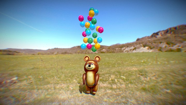 The mascot Olympic Games in Moscow was Bear 3D Model