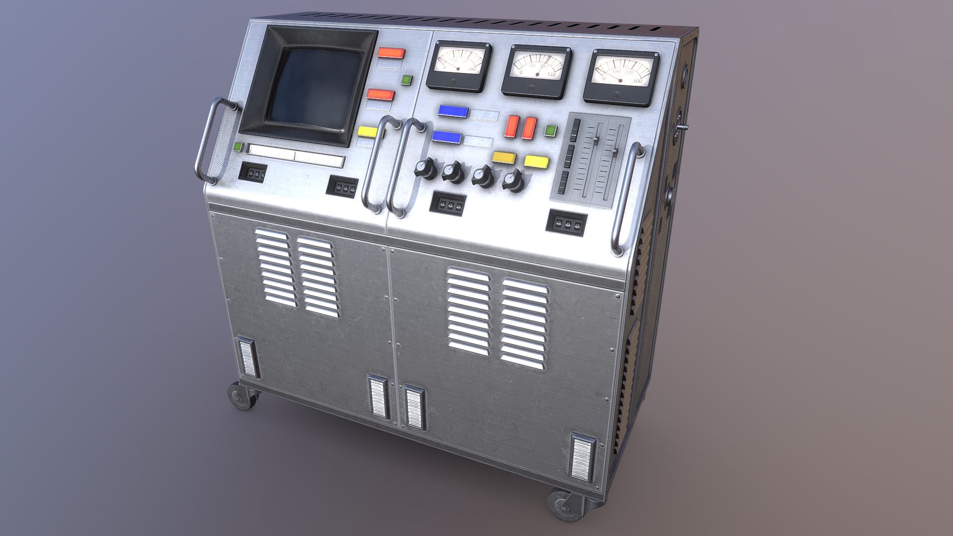 3D model Computer Console #1 - This is a 3D model of the Computer Console #1. The 3D model is about a close-up of a computer.