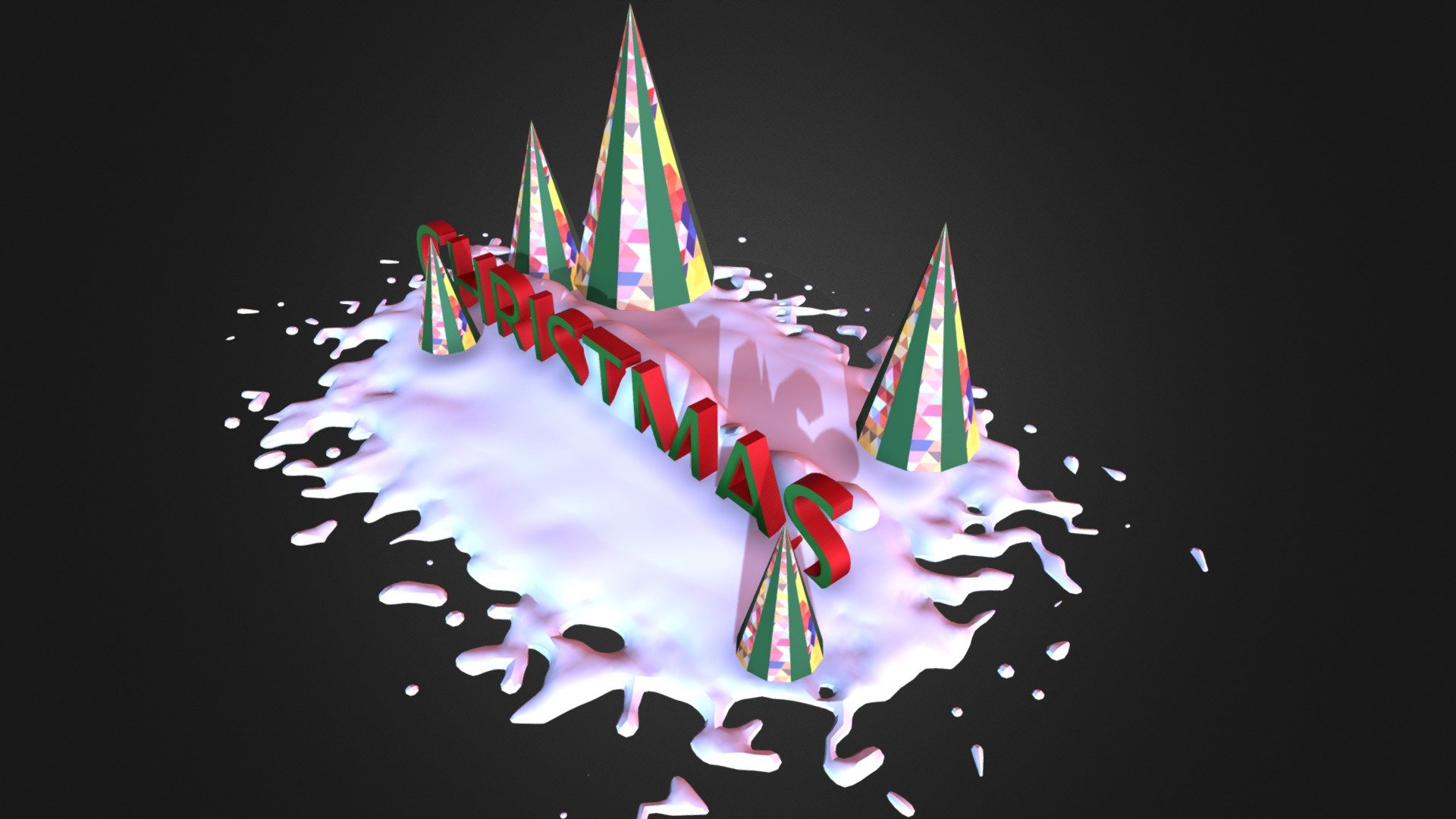 MERRY CHRISTMAS Buy Royalty Free 3D model by DTA DESIGN STUDIO