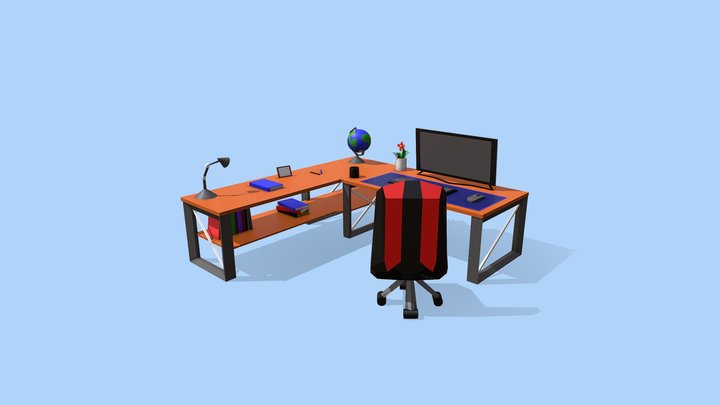 Desktop Idea - Lowpoly 3D Model