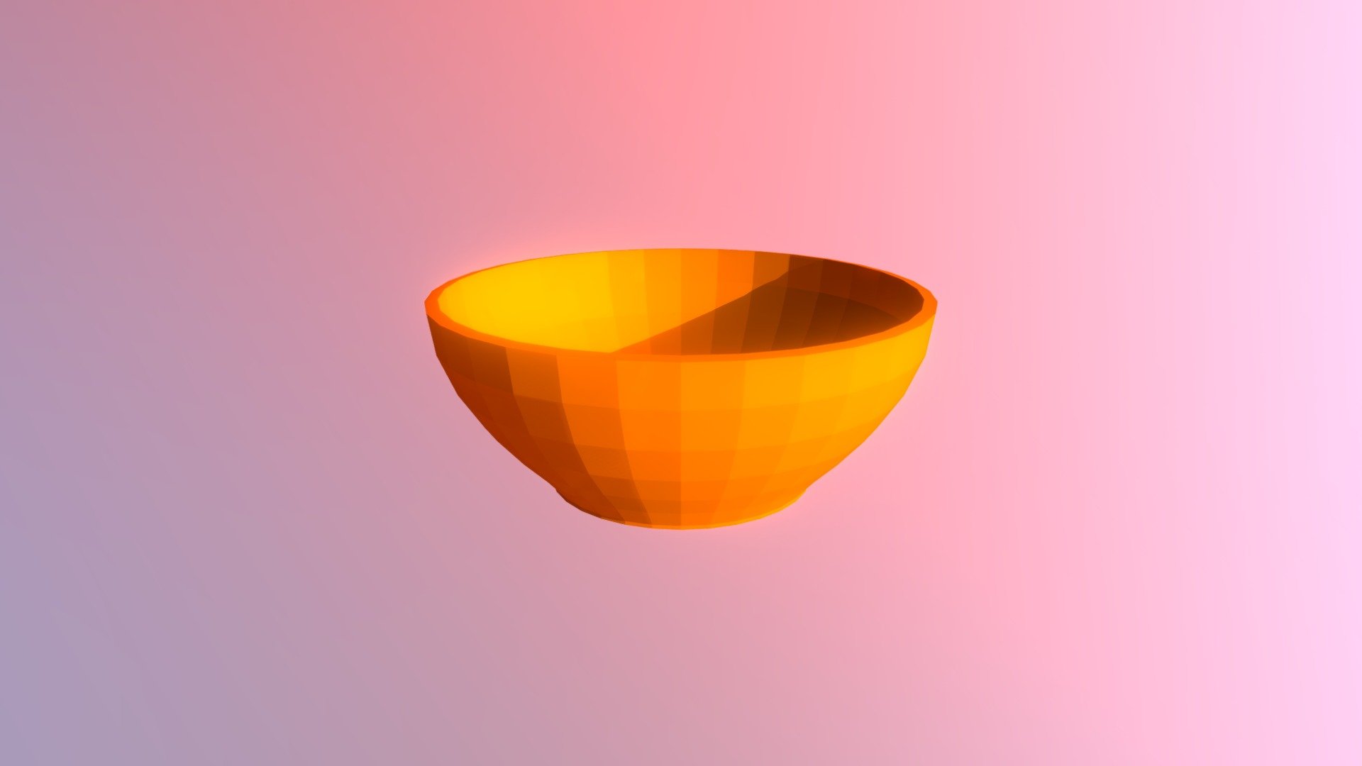 Low-poly bowl
