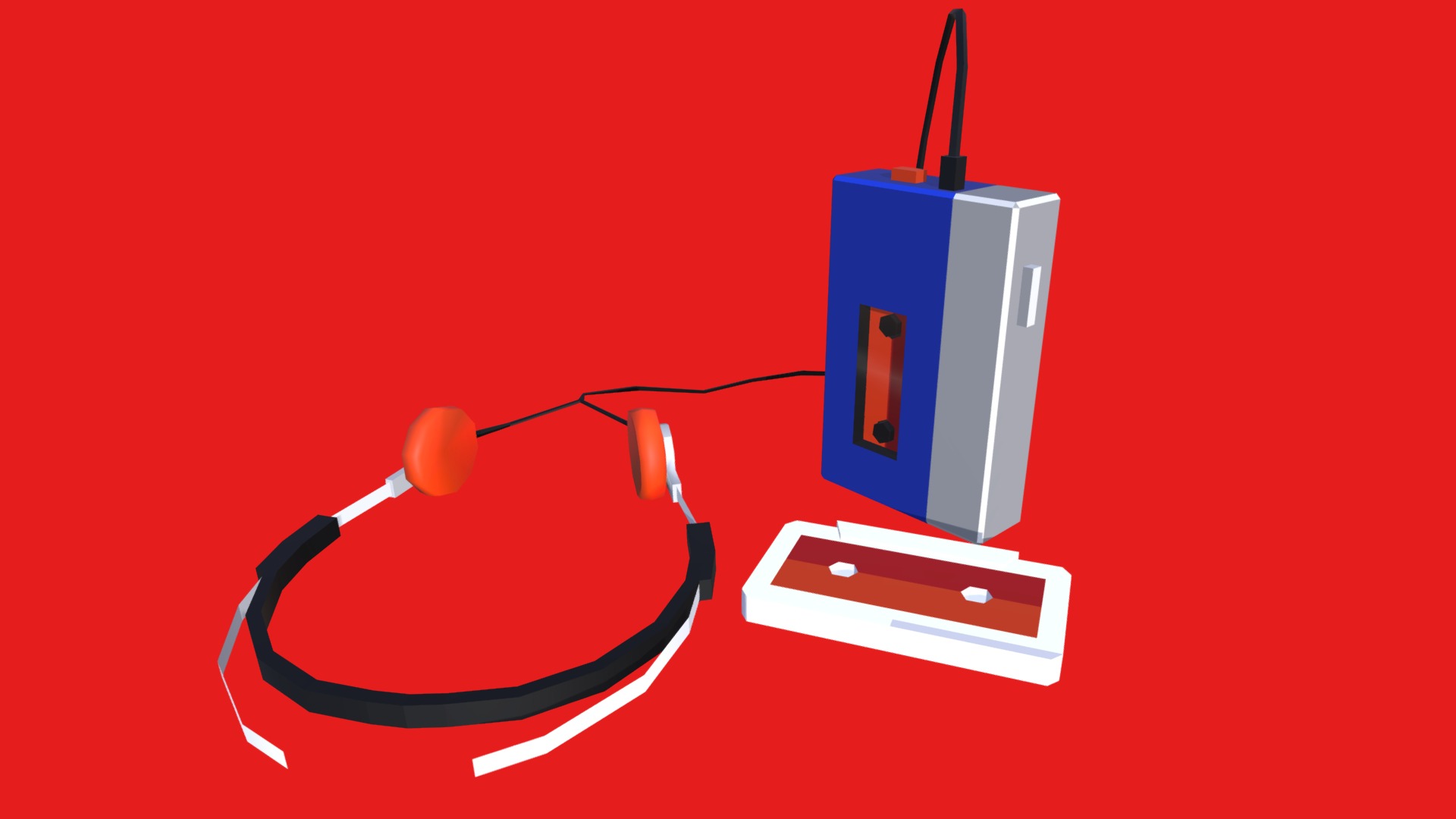 Walkman Cassette Player 3D model by Danny (leizerwulf) [47c0517