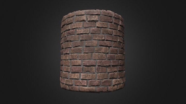 Red Brick Wall (Tileable Material) 3D Model