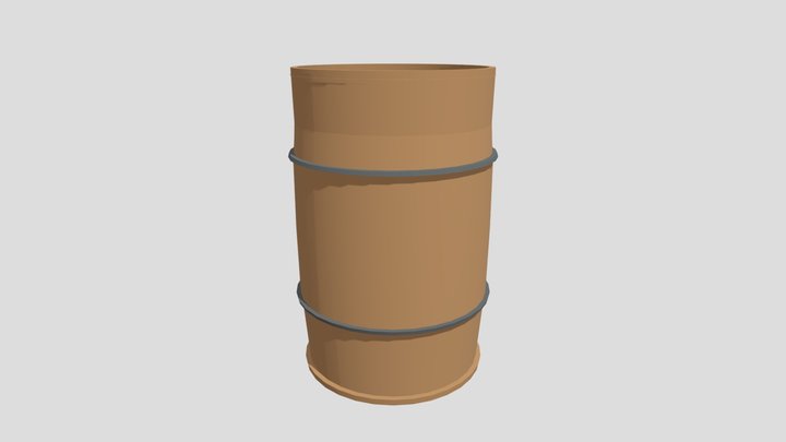 Wooden barrel 3D Model