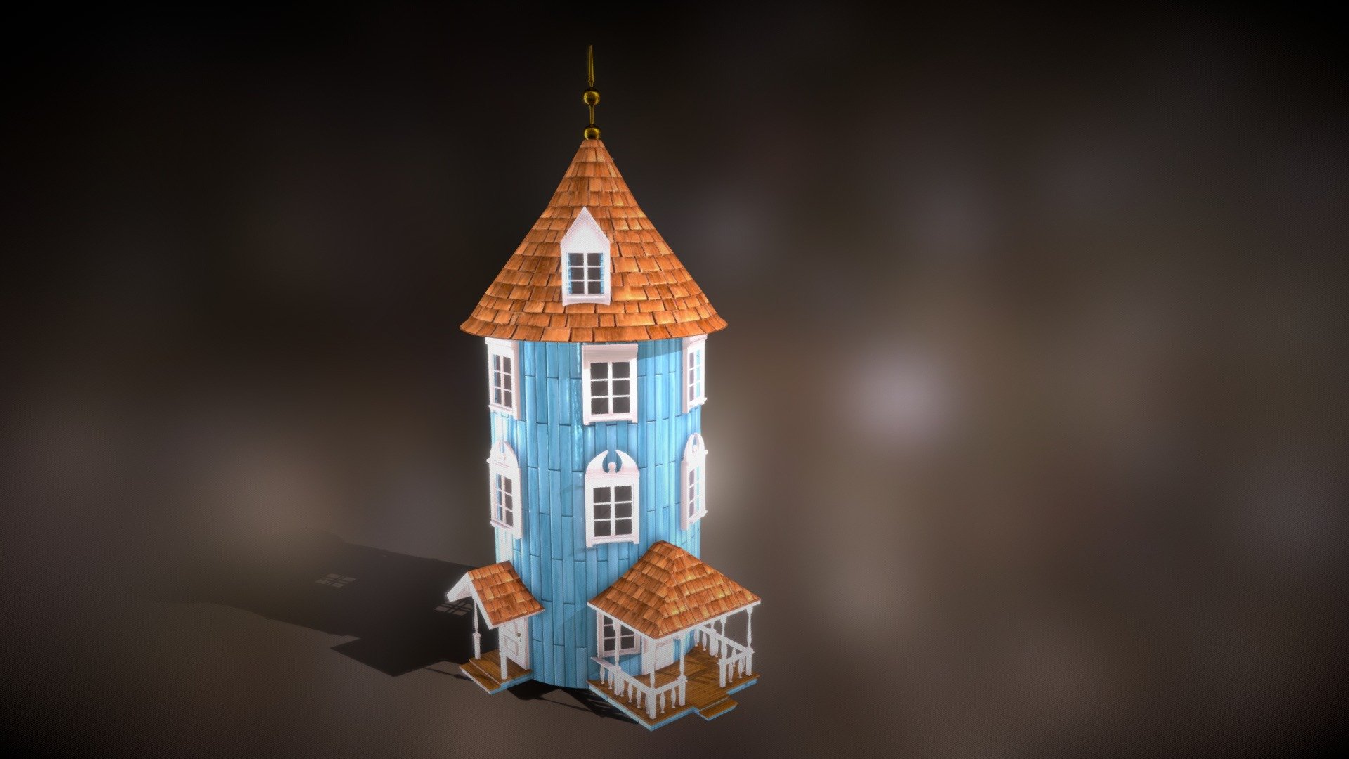 Moomin house 3D model by Dav1d- (@Dav1d-) [47c1f88]