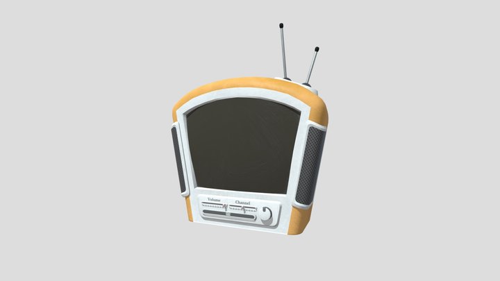 Stylized Retro TV 3D Model