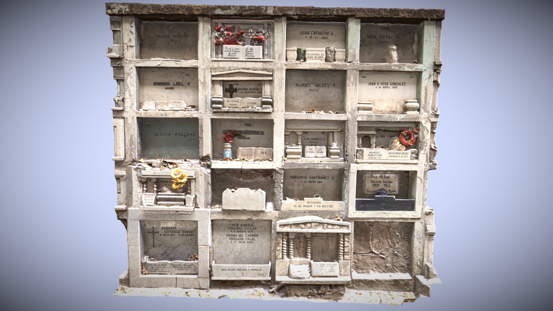 3D Scan of a Columbarium Wall - Buy Royalty Free 3D model by ...