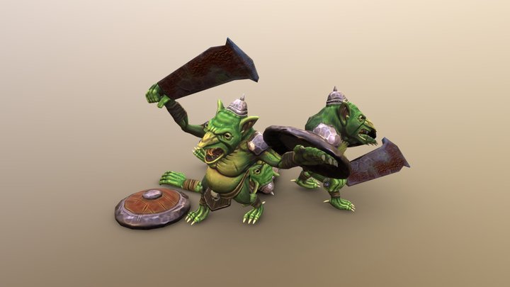 Goblin Infantry 3D Model