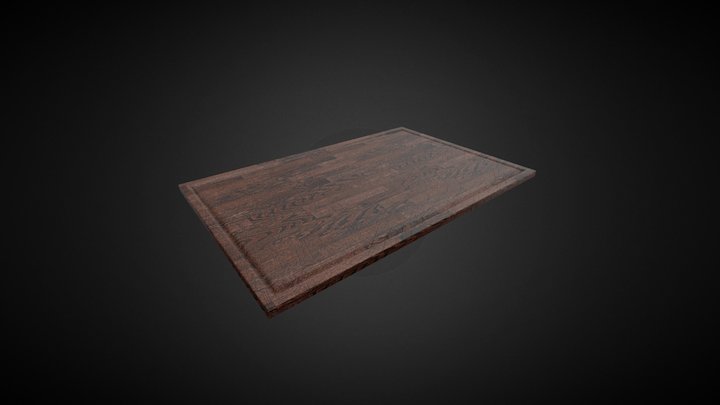 Simple Cutting Board (Kitchen Collection) 3D Model