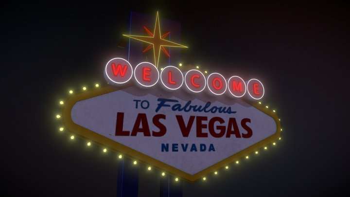 Welcome to Las Vegas sign 3D Model