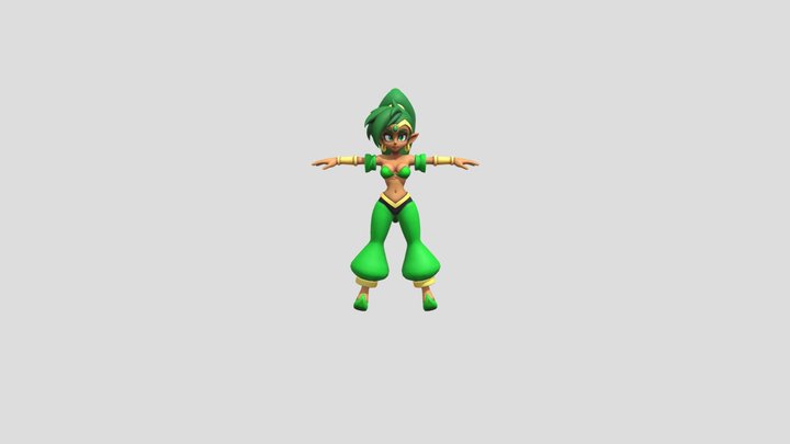 SHANTAE ( GREEN ) – Kostenloses 3D-Modell STL