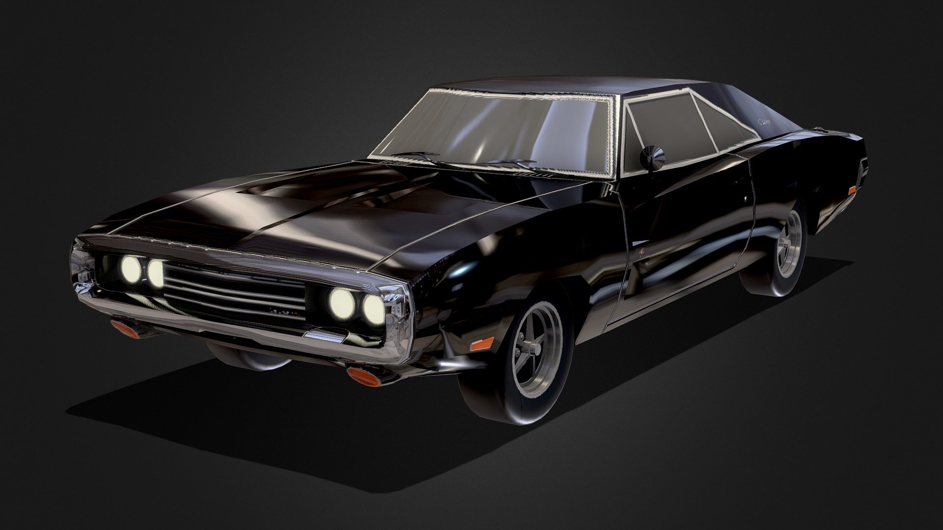Dodge Charger 1970 RT - Download Free 3D model by Berkay Yıldız  (@berkayildiz) [47c7a97], image size:1920x1080