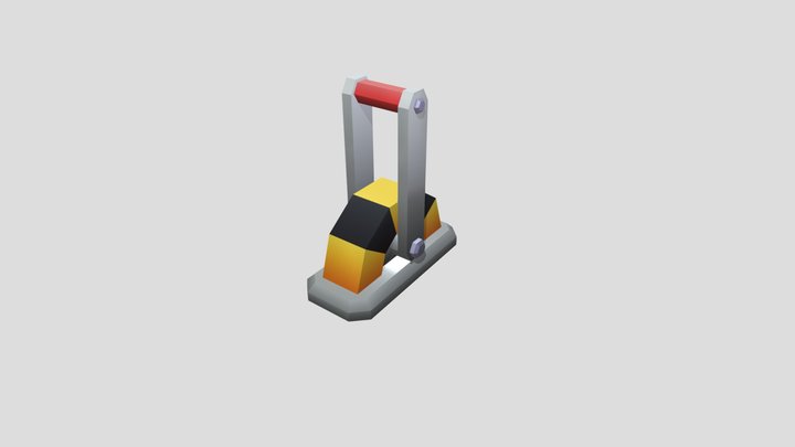 Low Poly Lever 3D Model