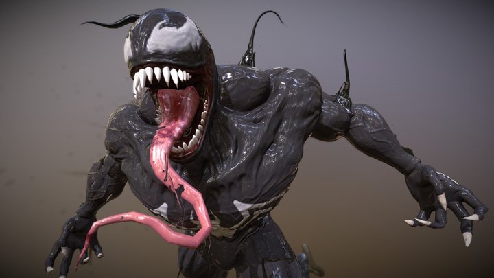 Venom Statue Sculpt 3D Model