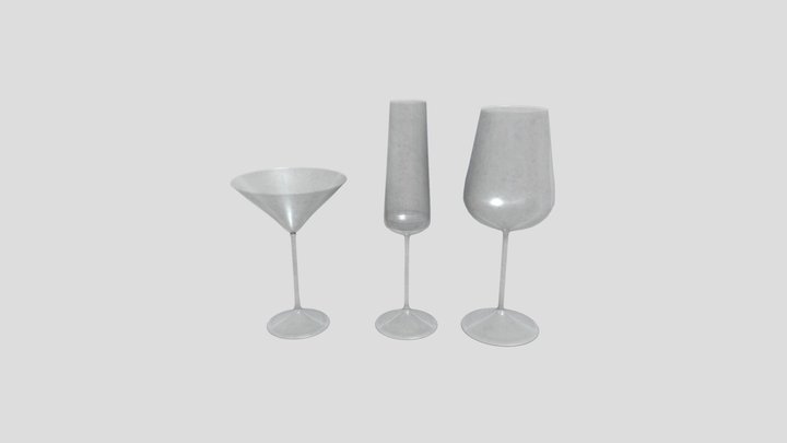 Dirty Glasses 3D Model