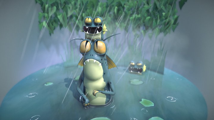 Swamp Creature 3D Model