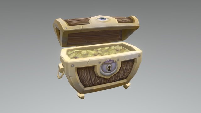Hand Painted Chest 3D Model