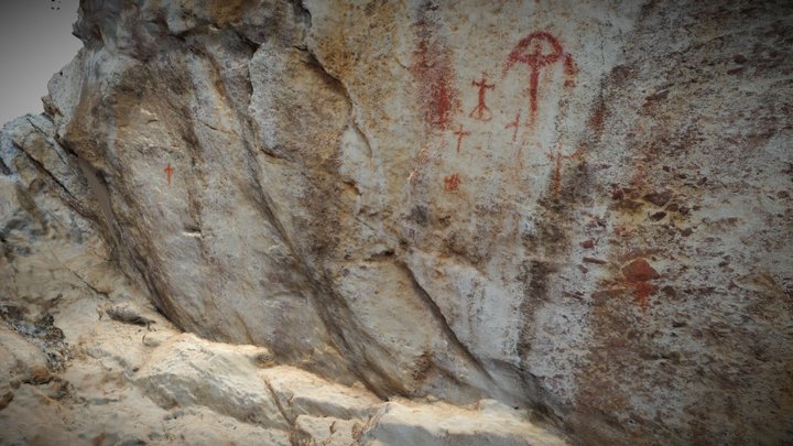 PINTURA RUPESTRE EN ABRIGO ROCOSO_AMPARAES 3D Model