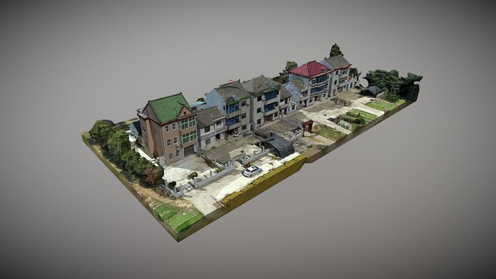 Jinshan Houses Drone Photogrammetry 3D Model