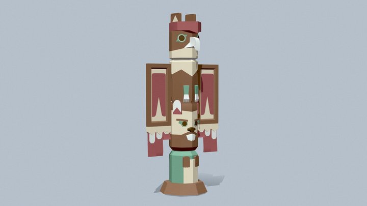 Low-poly Gravity Falls totem 3D Model