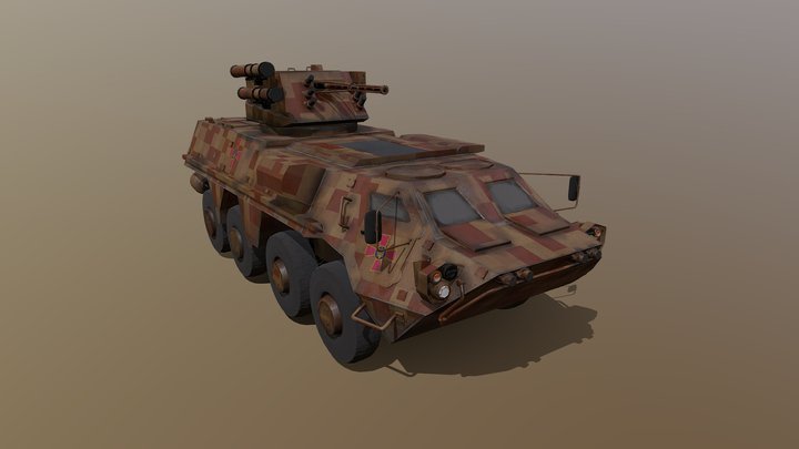 BTR 4 APC 4 UKR 3D Model