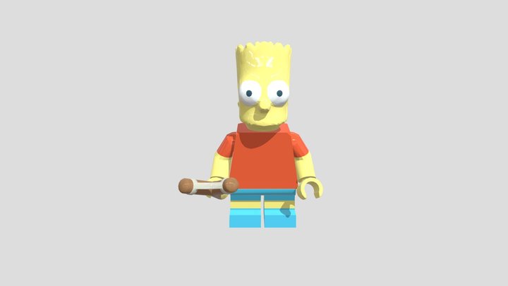 Lego Bart Simpson 3D Model
