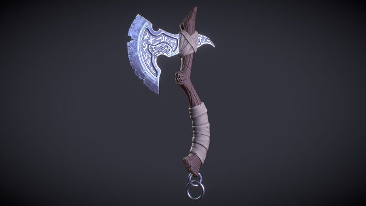 Rune Forged Axe 3D Model