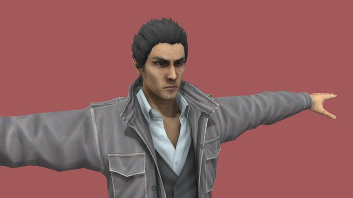 Yakuza 5 - Kazuma Kiryu (utility jacket) 3D Model