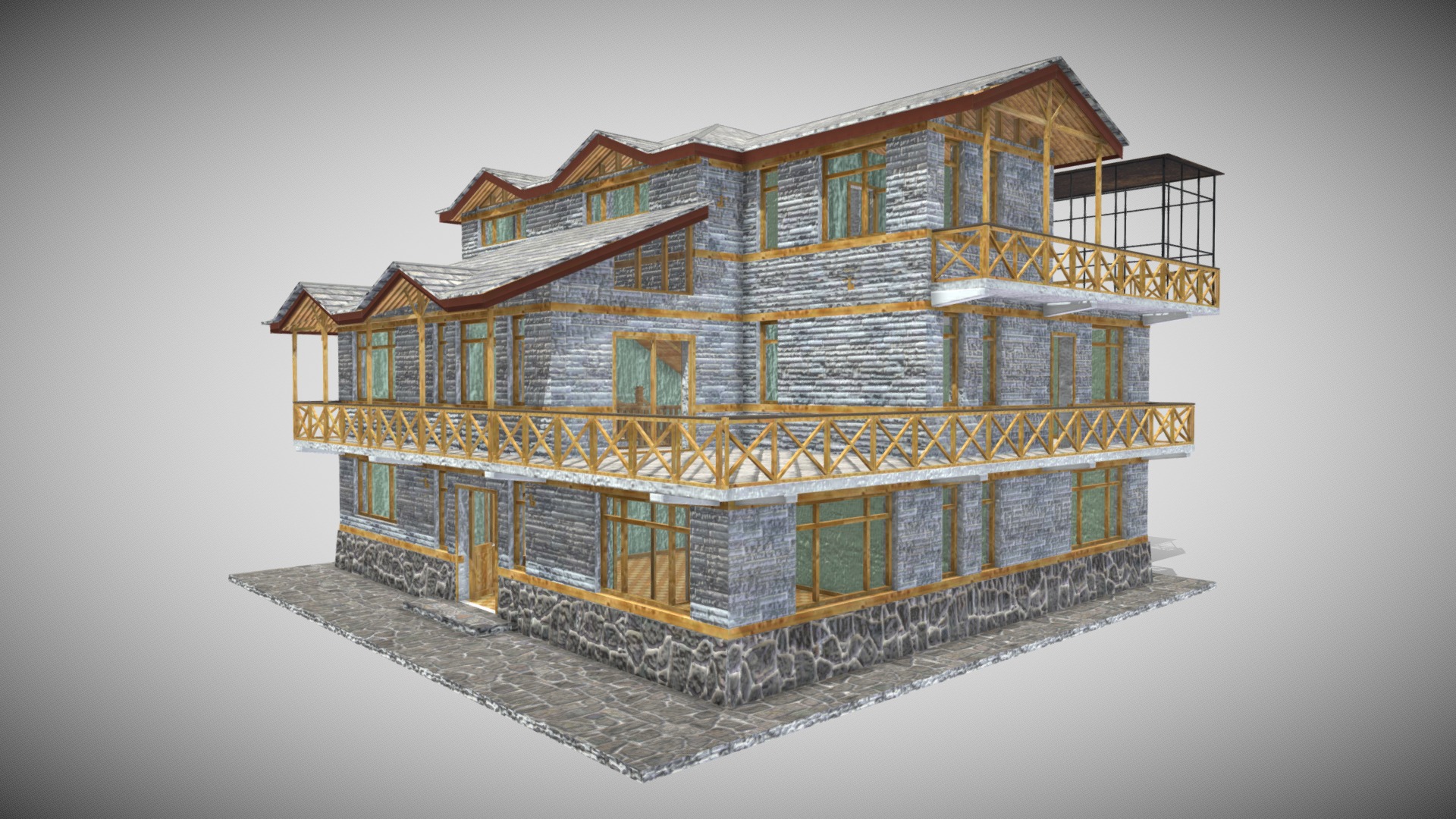 3D model Local Residence Classic - This is a 3D model of the Local Residence Classic. The 3D model is about a model of a house.