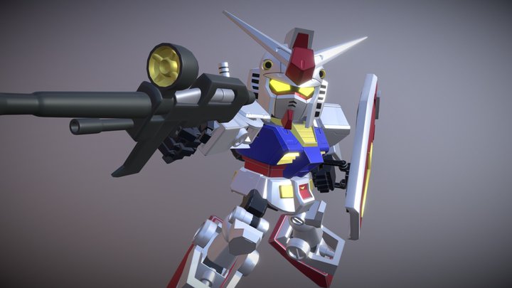 SD RX-78-2 Gundam 3D Model