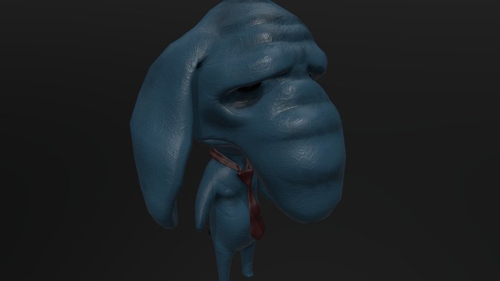 Sad Elephant Man 3D Model