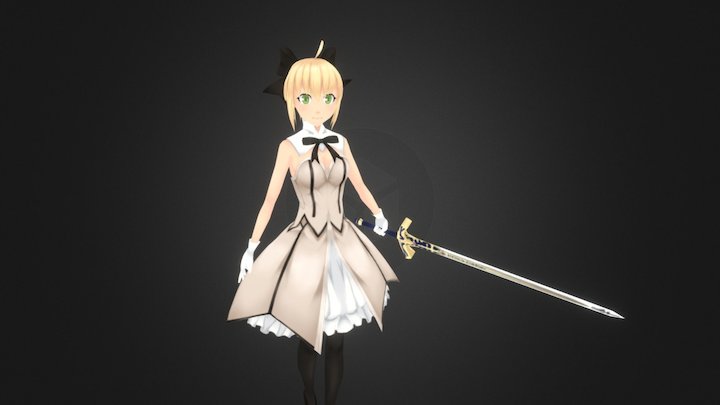 Saber Lily 3D Model