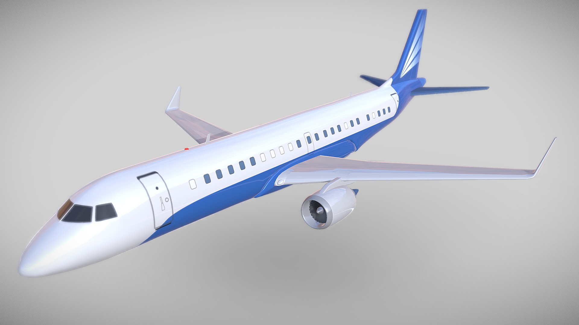 3D model Embraer 1000 luxury jet - This is a 3D model of the Embraer 1000 luxury jet. The 3D model is about a white airplane in the sky.