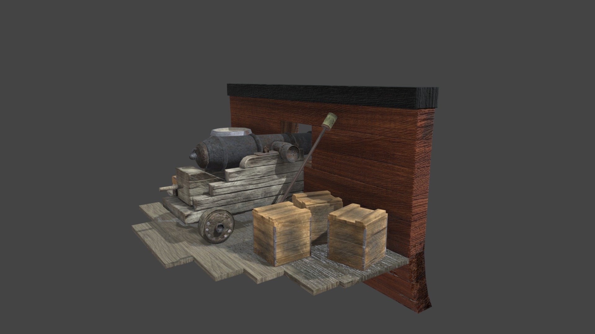 Cannon with Environment Textured
