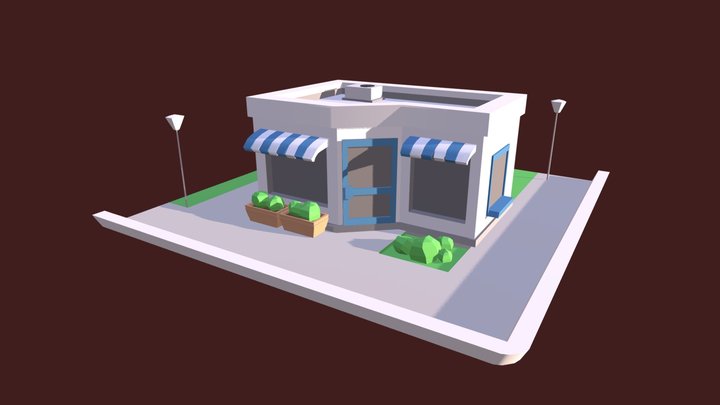 Low Poly House 3D Model