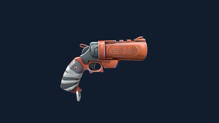 Super Flare Gun - Game Ready Asset 3D Model