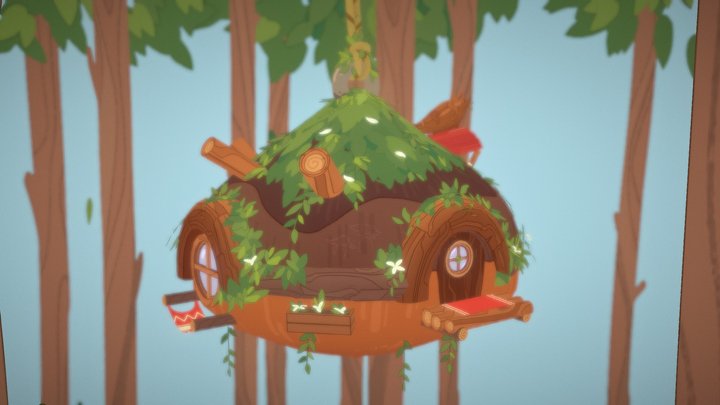 Woodland Treehouse 3D Model