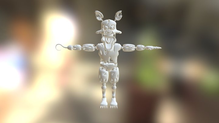 Nightmare Foxy 3D Model