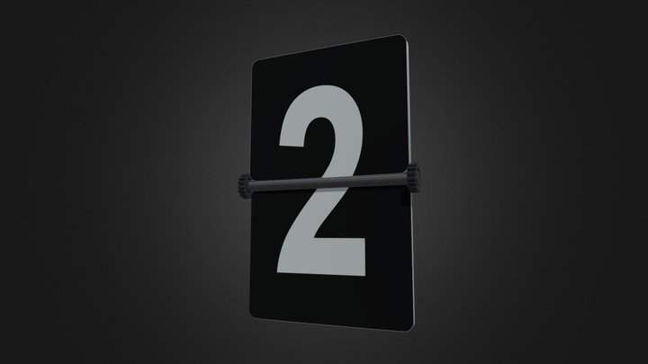 Split Flap Counter 3D Model