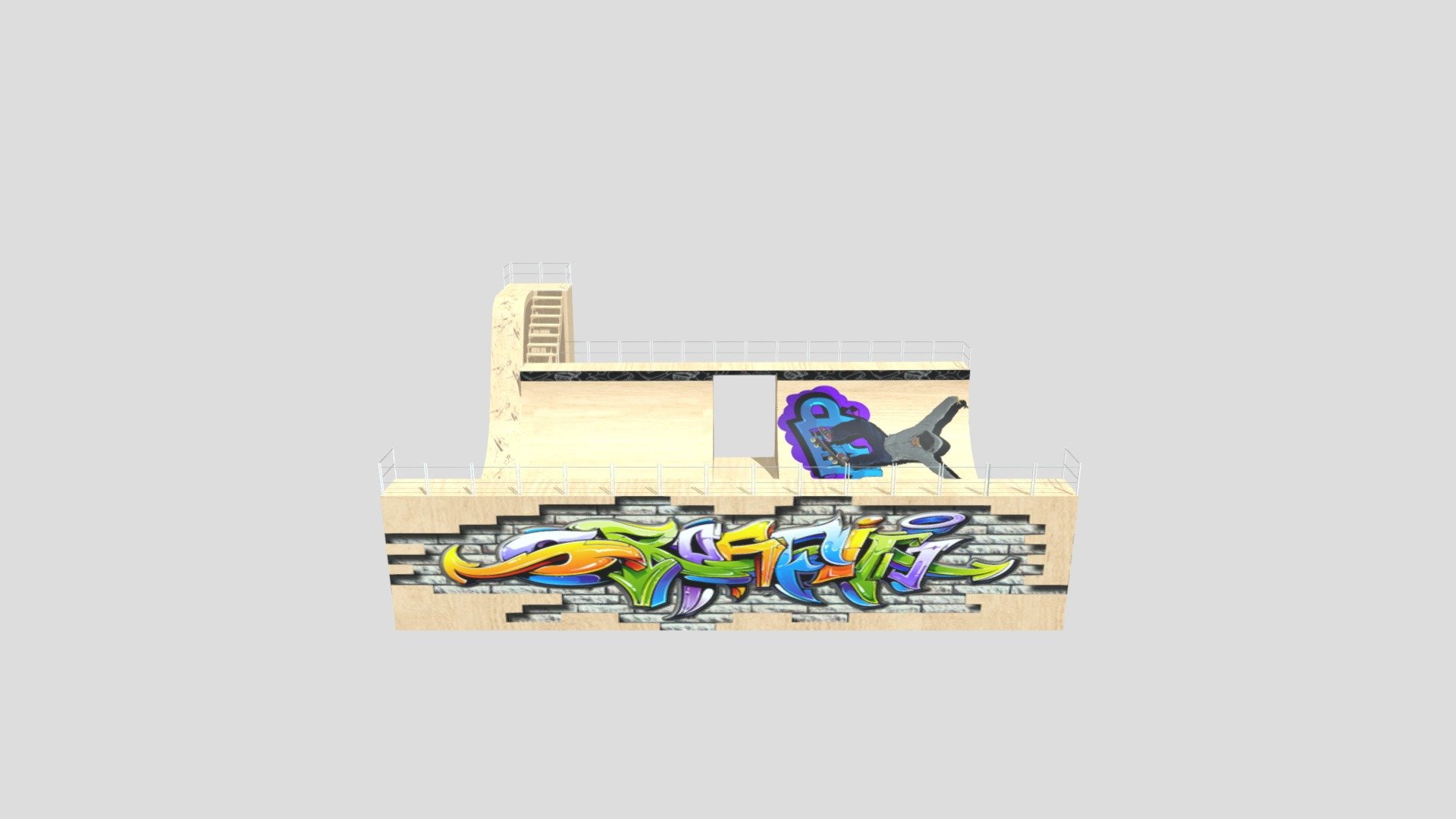 Assignment 5 - Halfpipe UV and Textured_fbx 1 - 3D model by ShayLo1 ...