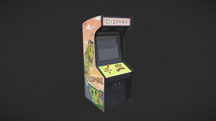 arcade machine dizombie 3D Model