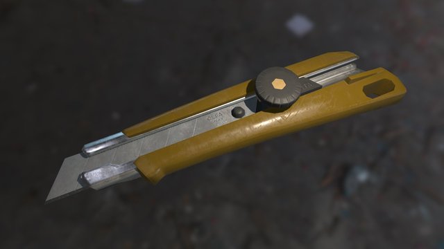 PBR Cutter Knife 3D Model
