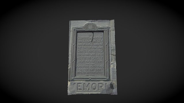 Memorial Plaque 3D Model