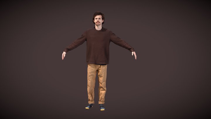 Kevin - Young Adult Human Male Body Scan 3D Model