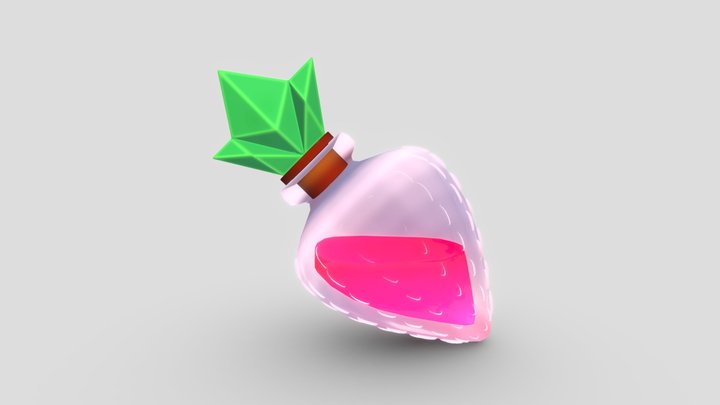 Strawberry Potion 3D Model