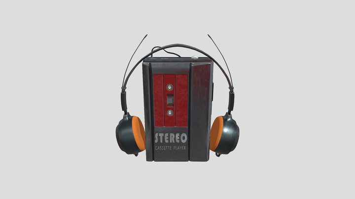 Portable Cassette Player 3D Model