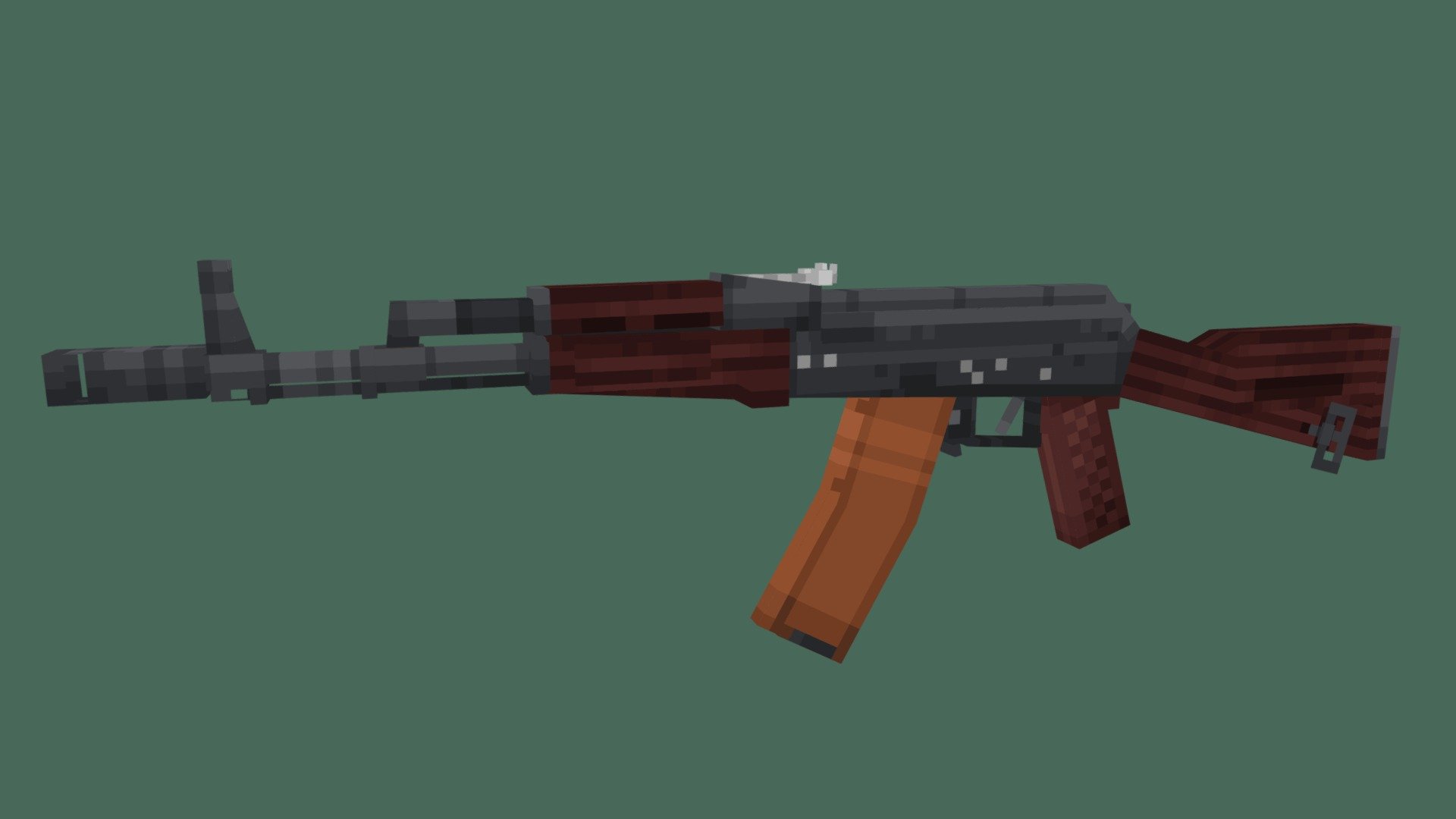 AK-74 (BlockFront) - 3D model by Thlrd [47df6b6] - Sketchfab