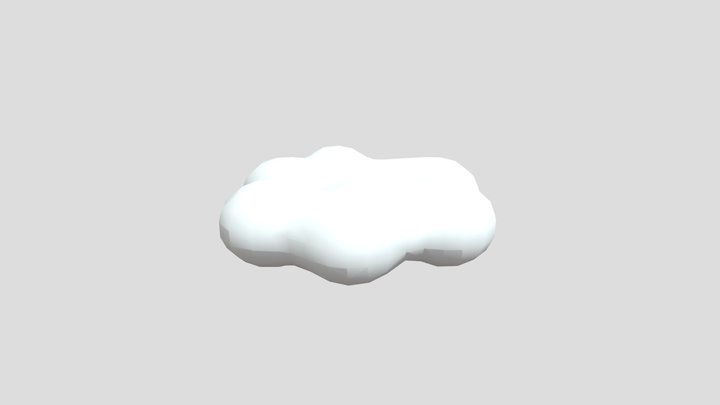 Low Poly Cloud 3D Model